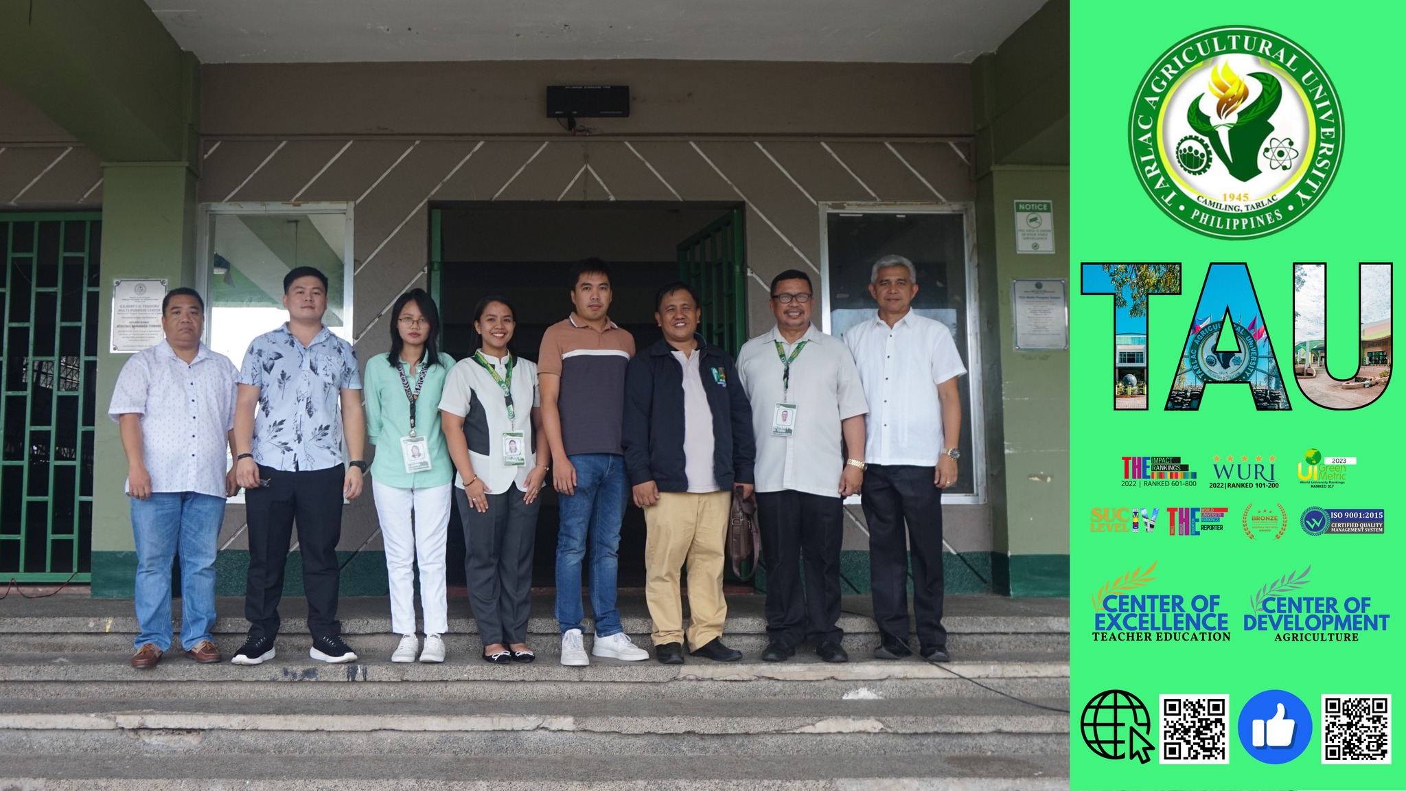 𝐂𝐀𝐏𝐓𝐔𝐑𝐄𝐃 𝐈𝐍 𝐋𝐄𝐍𝐒 | The Tarlac Agricultural University (TAU) community gathers in front of the Gilberto O. Teodoro Multipurpose Center for the weekly conduct of flag raising ceremony, 29 July. Leading the weekly rites is the OVPRET