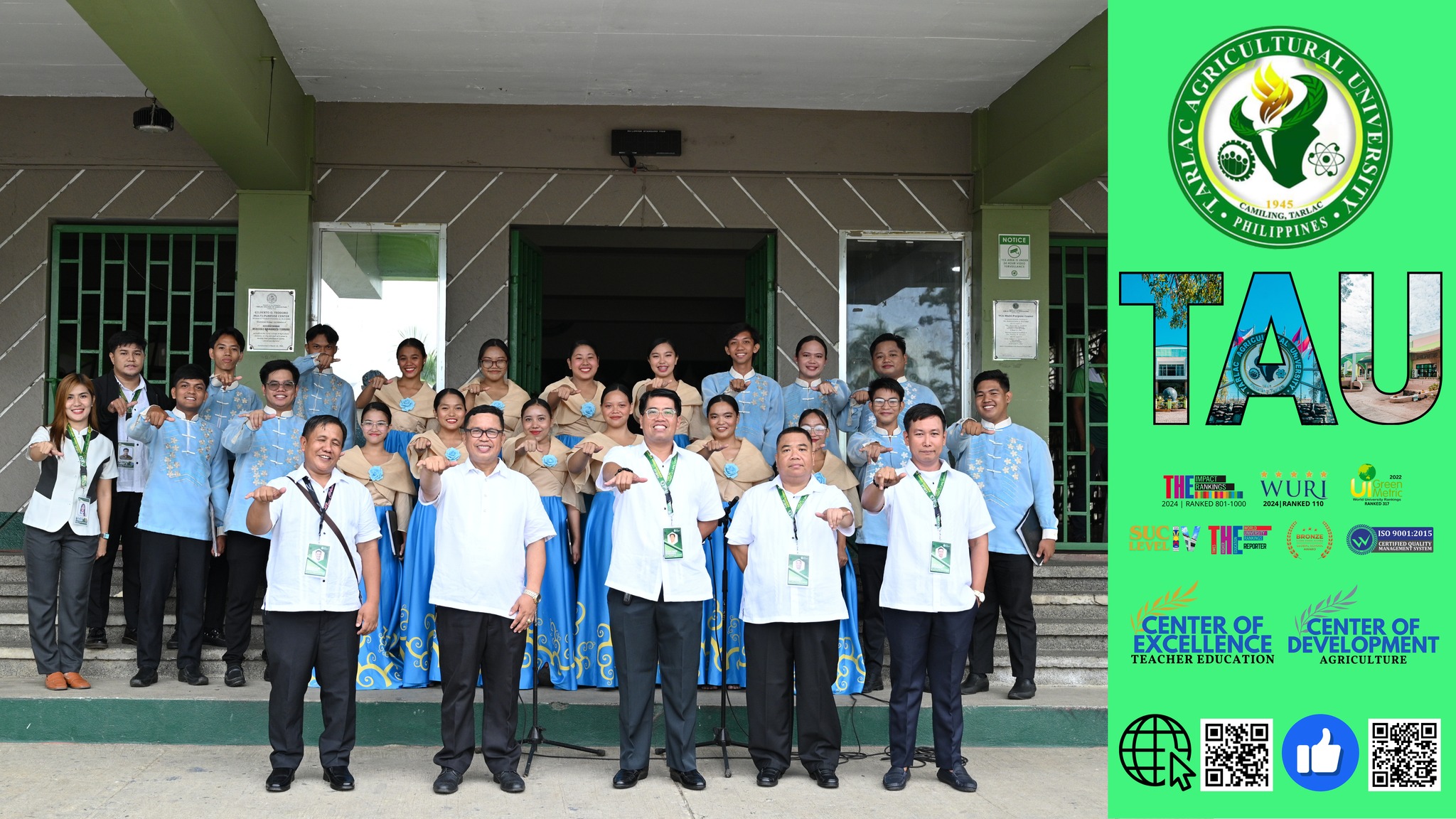 𝐂𝐀𝐏𝐓𝐔𝐑𝐄𝐃 𝐈𝐍 𝐋𝐄𝐍𝐒 | Mandated to foster patriotism among its stakeholders, the Tarlac Agricultural University (TAU) convenes its non-teaching staff, faculty members, and students, 2 September, for the first time this month in front of Gilberto O. Teodoro Multipurpose Center for the flag-hoisting ceremony led by University President, Dr. Silverio Ramon DC. Salunson