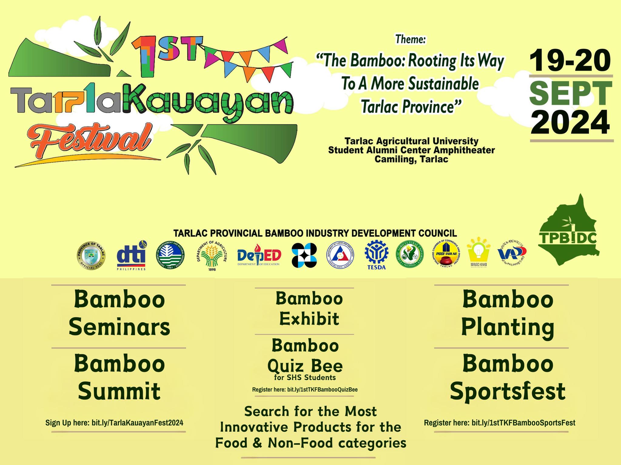 𝐒𝐏𝐎𝐓𝐋𝐈𝐆𝐇𝐓 | TAU joins 1st TarlaKauayan Festival, promotes sustainable bamboo dev't