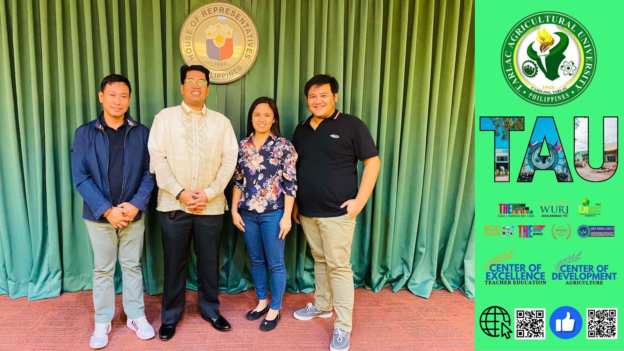 𝐂𝐀𝐏𝐓𝐔𝐑𝐄𝐃 𝐈𝐍 𝐋𝐄𝐍𝐒 | Dr. Silverio Ramon DC. Salunson, president of the Tarlac Agricultural University (TAU), and other members from TAU Financial Services Department, attend the plenary hearing for the FY 2025 budget proposal of SUC