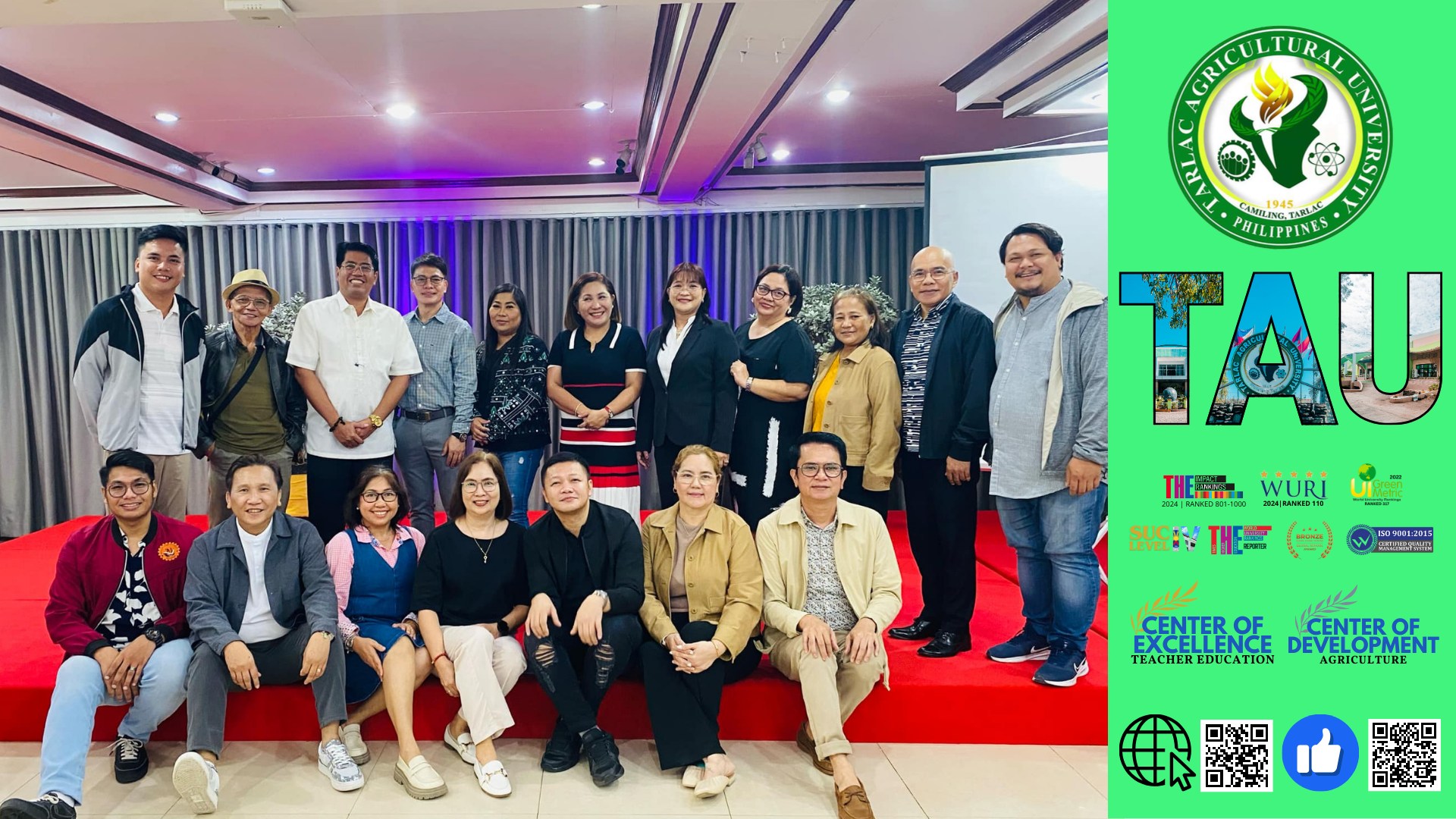 𝐂𝐀𝐏𝐓𝐔𝐑𝐄𝐃 𝐈𝐍 𝐋𝐄𝐍𝐒 | Tarlac Agricultural University (TAU) President, Dr. Silverio Ramon DC Salunson, together with the Director of Sociocultural Office, Ms. Cecile L. Lapitan, engages in a collaborative meeting