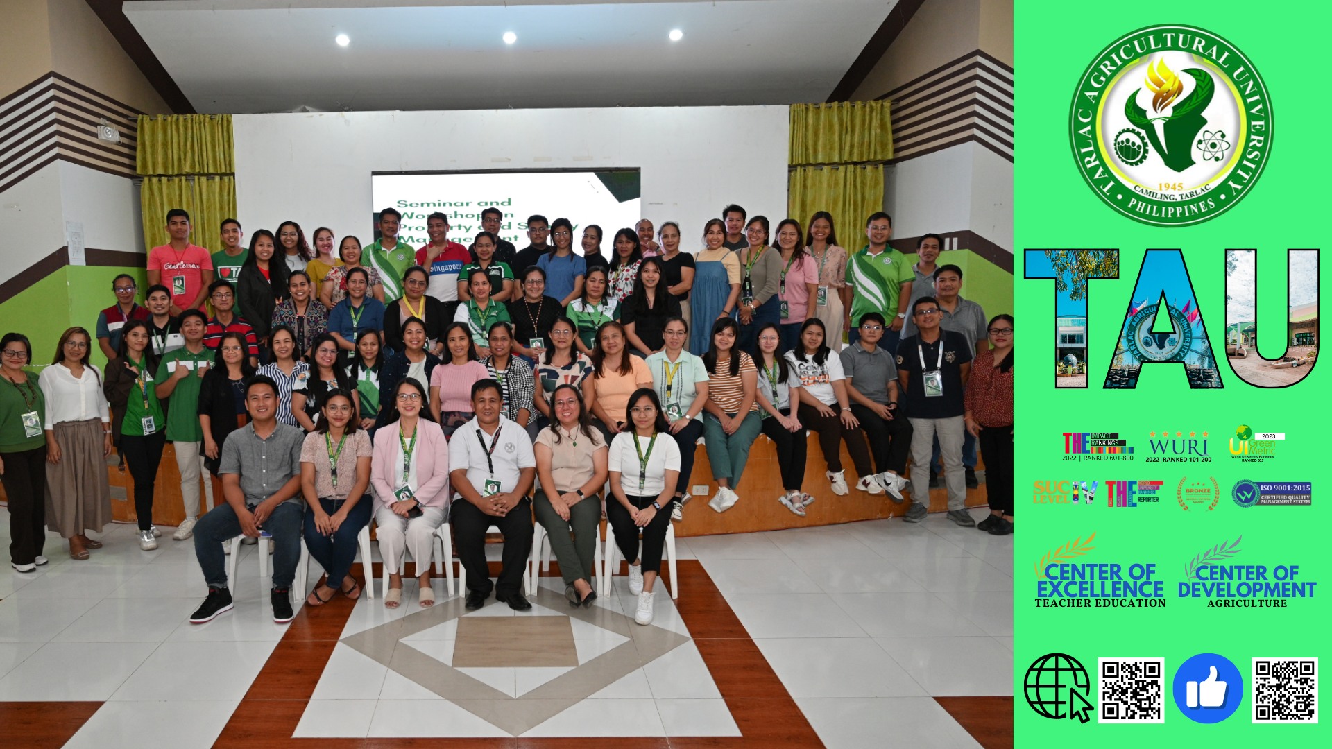 𝐂𝐀𝐏𝐓𝐔𝐑𝐄𝐃 𝐈𝐍 𝐋𝐄𝐍𝐒 | The Tarlac Agricultural University (TAU) - Property and Supply Management Unit (PSMU) holds a seminar-workshop that brings together administrative staff and officers in-charge from various units, departments, and colleges in the university at the TAU