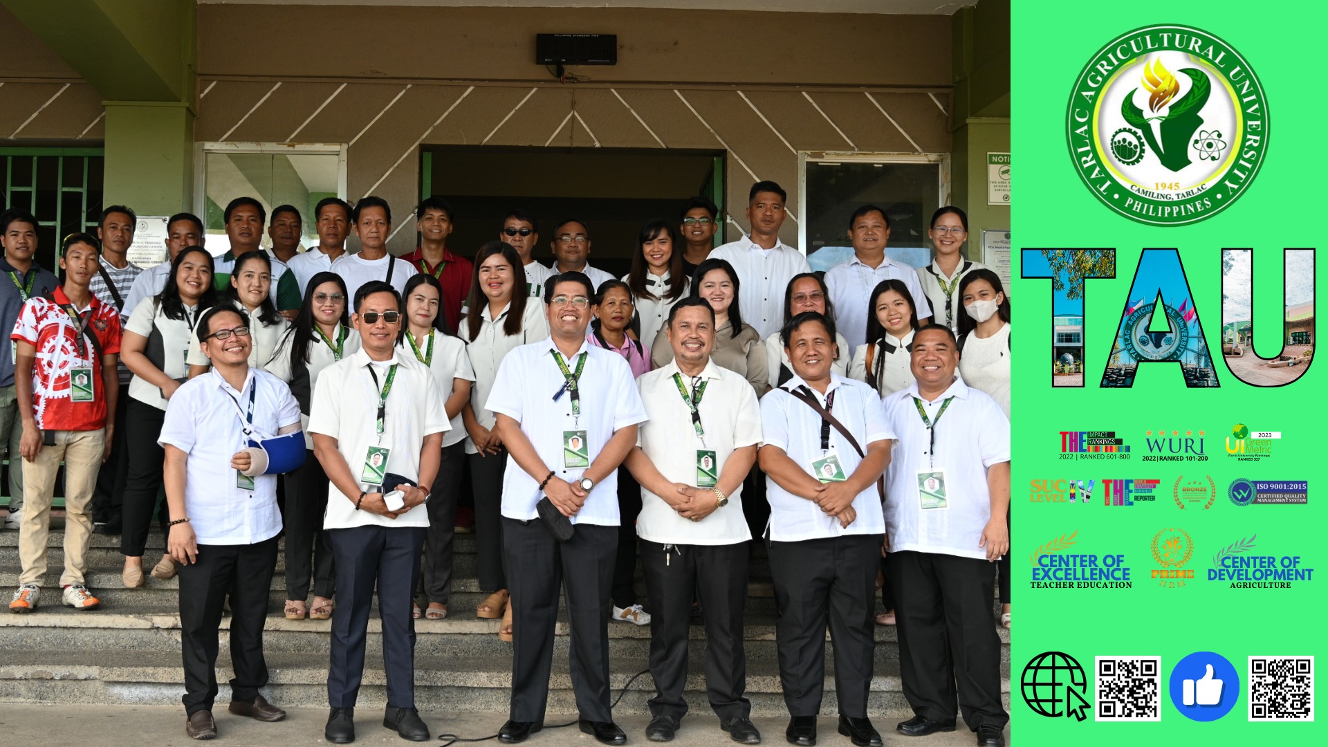 𝐂𝐀𝐏𝐓𝐔𝐑𝐄𝐃 𝐈𝐍 𝐋𝐄𝐍𝐒 | The Tarlac Agricultural University (TAU) gathers its students, faculty and non-teaching staff, for the flag-raising ceremony, in front of the Gilberto O. Teodoro Multipurpose Center, 4 November