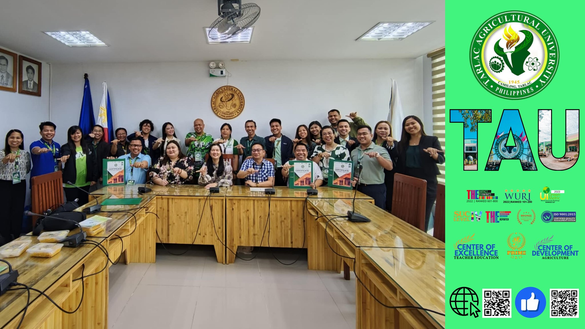 𝐂𝐀𝐏𝐓𝐔𝐑𝐄𝐃 𝐈𝐍 𝐋𝐄𝐍𝐒 | To evaluate its Bachelor of Animal Science (BAS) program and validate the University’s adherence to the requirements for the Certificate of Program Compliance (COPC), the Regional Quality Assessment Team (RQAT) of the Commission on Higher Education Regional Office III (CHEDRO 3) visits the Tarlac Agricultural University - College of Agriculture and (TAU-CAF), on 3 December