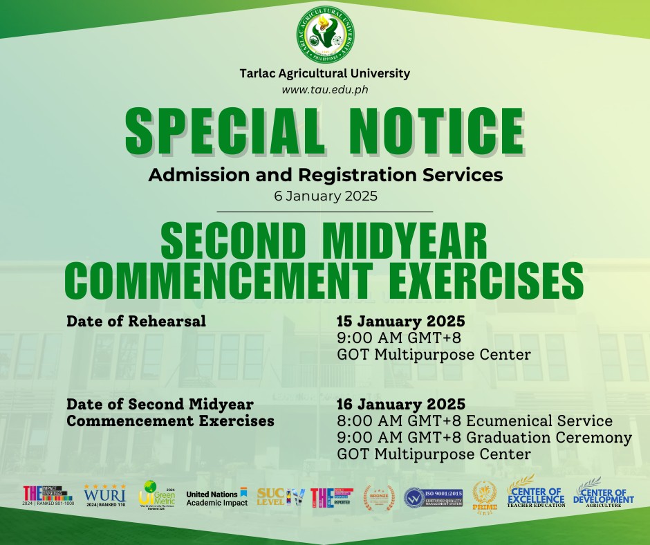 𝐔𝐍𝐈𝐕𝐄𝐑𝐒𝐈𝐓𝐘 𝐁𝐔𝐋𝐋𝐄𝐓𝐈𝐍 | Admission and Registration Services (ARS) Office Midyear Commencement Exercises 2025