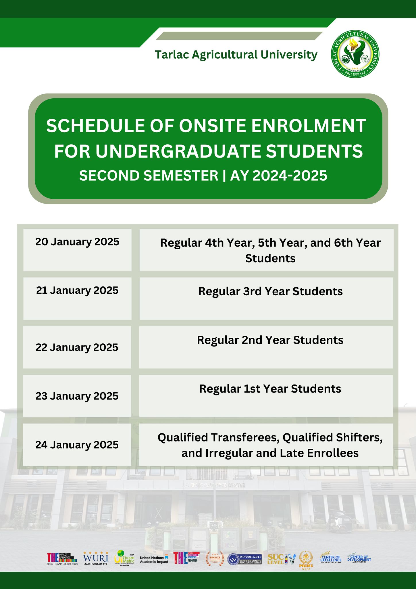 𝐔𝐍𝐈𝐕𝐄𝐑𝐒𝐈𝐓𝐘 𝐁𝐔𝐋𝐋𝐄𝐓𝐈𝐍 | Admission and Registration Services (ARS) 2nd Sem Enrollment