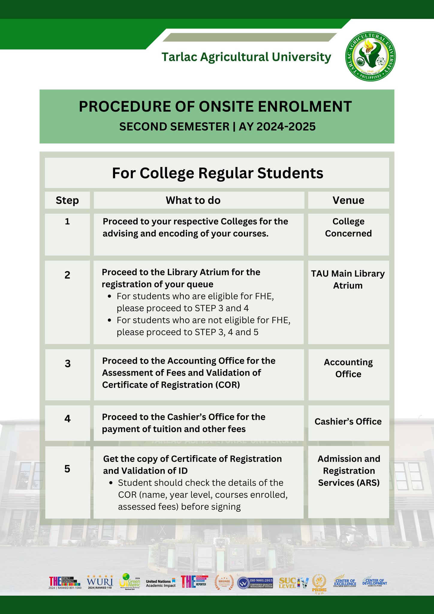 𝐔𝐍𝐈𝐕𝐄𝐑𝐒𝐈𝐓𝐘 𝐁𝐔𝐋𝐋𝐄𝐓𝐈𝐍 | Admission and Registration Services (ARS) 2nd Sem Enrollment 2